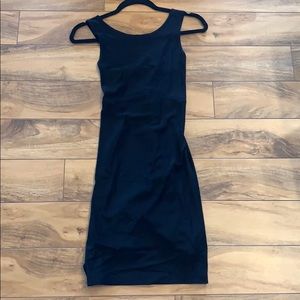 Express little black dress with cross back